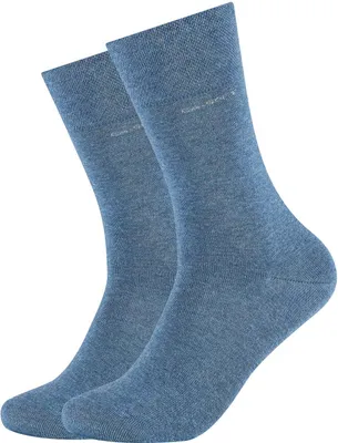 Produktbild von 2er Pack camano ca-Soft Socken Uni 0033 - denim melange 47-49