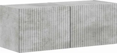 Imagen del producto de vidaXL: Armario de pared para televisión, 2 unidades, material: aglomerado de madera con revestimiento de hormigón