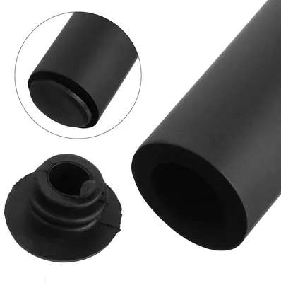 Produktbild von 2 Stück schwarze Kinderwagen-Griffbezüge aus weichem Schwamm, schützende Ersatzüberzüge für einen bequemen Griff