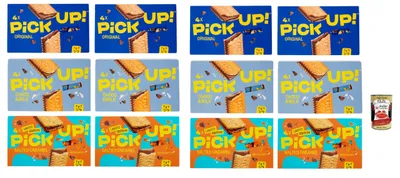 Produktbild von Pick Up Testpaket,Milchschokoladentafel im Doppelkeks, 12x 112g Packung, Jede Packung enthält 4 Kekse à 28g + Italian Gourmet Polpa di Pomodoro 400g Dose