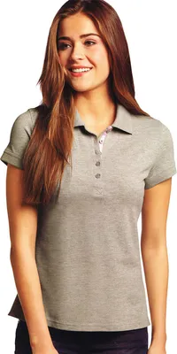Produktbild von Esmara Damen Polo Shirts T-Shirt Piqué kurzarm  Grau L (44/46)