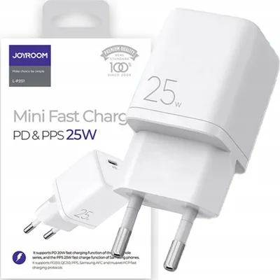 Obrázok produktu pre Joyroom Rýchla nabíjačka Usb typu C 25W 3A Plug Eu White