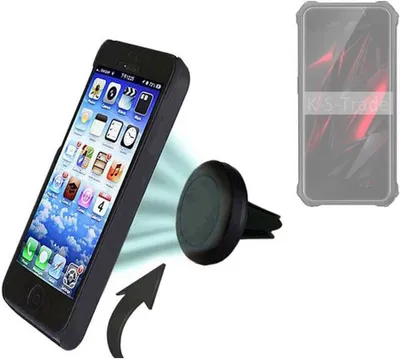 Produktbild von K-S-Trade Kompatibel mit FOSSiBOT F101 Pro Auto Handy Halterung KFZ Halter Lüftungsgitterhalterung Air Vent mount Smartphone Halter