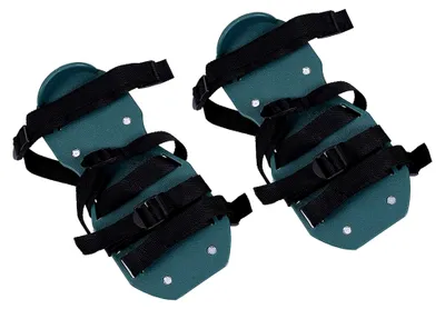 Produktbild von Rasenbelüfter-Schuhe für den Garten, Rasenbelüfter-Sandalen mit Kunststoffschnalle, Bodenbelüfter-Werkzeug zur Belüftung des Terrassengartens, 30 x 13 cm (4 Riemen)