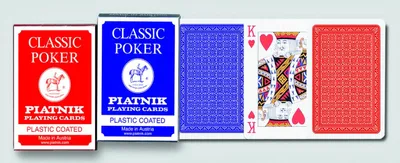 Obrázok produktu pre Piatnik – Classic 2 Indexové pokerové karty červené/modré