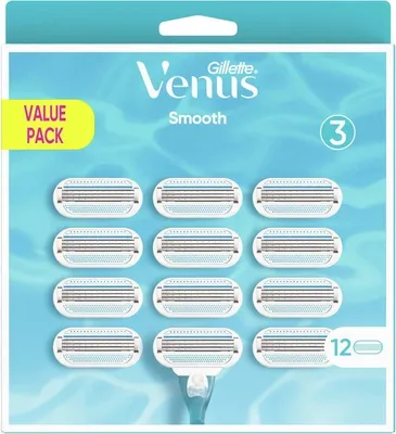 Immagine prodotto di Gillette Venus Smooth lamette da donna, 12 lame di ricambio