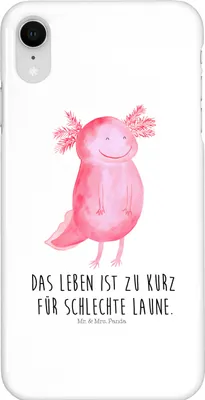 Produktbild von Mr. & Mrs. Panda Iphone XR Handyhülle Axolotl Glücklich - Weiß - Geschenk, Lurche, gut Gelaunt, Lebensfroh, Premium Kunststoff, Lurch, Axolot, Handy Case