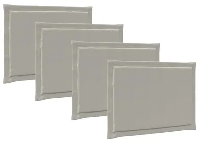 Immagine prodotto di Cuscini da seduta vidaXL, 4 pezzi, grigio chiaro, 47 x 36 x 2 cm, poliestere