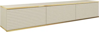 Produktbild von TV-Lowboard Rodi - TV-Schrank 175 cm, Wohnzimmer, PUSH TO OPEN, TV-Möbel mit 2 Klappen + MDF (Beige)
