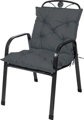 Produktbild von TexDeko Garden 2er Set Gartenstuhl Auflage Niedriglehner 100x50cm (Anthrazit)