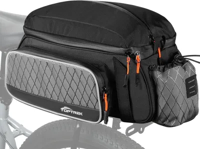 Zdjęcie produktu dla Torba rowerowa 15 l, wodoodporna, szara, odblaskowa, na rower