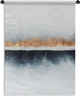 Produktbild von MuchoWow® Wandteppich Wandbehang Gold - Abstrakt - Design 150x200 cm Tapisserie Dekoration Wandtuch - Wandaufhängung - Moderner