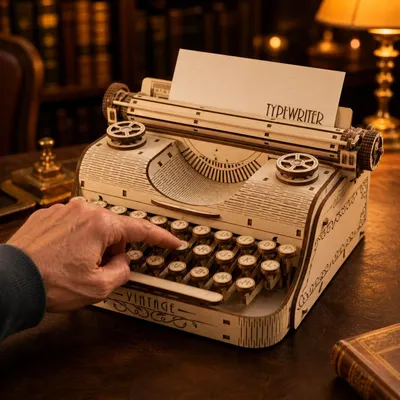 Produktbild von Schreibmaschine Vintage Typewriter aus Holz