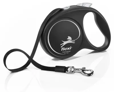 Productafbeelding van Flexi Black Design M, 5 meter, intrekbare hondenriem