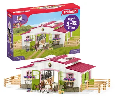 Produktbild von Horse Club Reiterhof mit Reiterin und Pferden 42344 97 Teile neue Verpackung Single