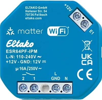 Produktbild von Eltako Stromstoss-Schaltrelais Matterüber Wi-Fi ESR64PF-IPM 30064021