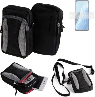 Produktbild von K-S-Trade Holster Schutz Hülle kompatibel mit Oppo Reno7 A 5G Handy Hülle Gürteltasche Umhängetasche mit Zusatzfach schwarz
