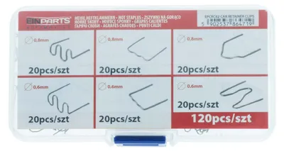 Obrázek produktu pro Svorky pro svářečku plastů 120 kusů