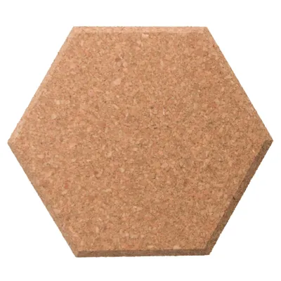 Zdjęcie produktu dla Heksagon korkowy frezowany 15x17 cm panel dekoracyjny 3D naturalny