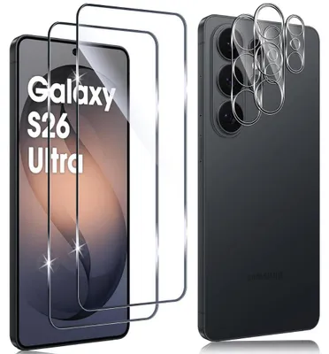 Produktbild von 2X Schutzglas für Samsung Galaxy S26 Ultra Display Kamera Panzerfolie Full Screen 9H