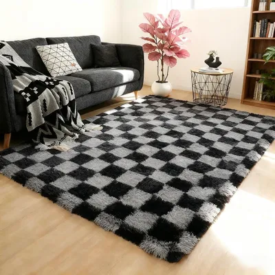 Productafbeelding van Hoogpolig Wasbaar Tapijt 140 x 200 cm, Antislip