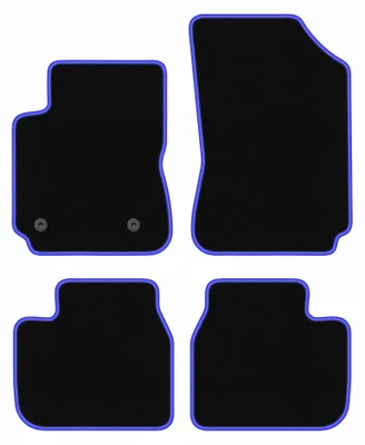Immagine prodotto di Tappetini in moquette per Citroen C4 Cactus II 2018- (crossover) – set 4 pezzi, nero/blu, su misura – Wielganizator CARLUX
