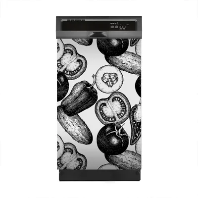 Produktbild von Aufkleber sticker 45x70 cm Dekorative folie Spülmaschine - handgezeichnetes Gemüse