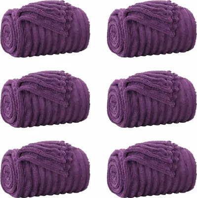 Produktbild von vidaXL Wohndecken 6 stk. Lila 240 x 220 cm 8.76 kg Fleece
