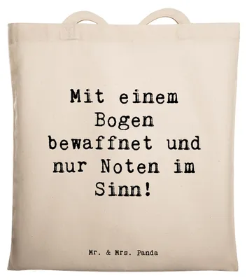 Produktbild von Mr. & Mrs. Panda Tote Bag Spruch Violoncello Magie - Transparent - Geschenk, Noten, Jutebeutel, Bogen, Fortgeschrittene, Spielen lernen, Tasche, Musik, Laptoptasche