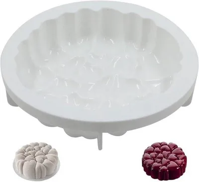 Produktbild von Silikon Herzform Backform 21x21x45cm Braun Schokoladen