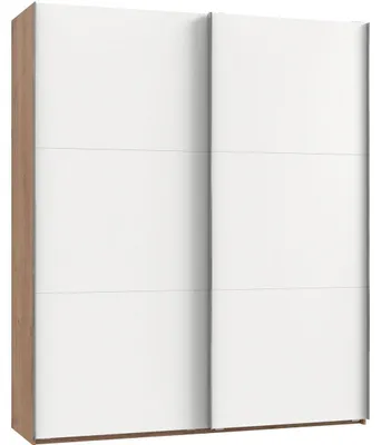 Produktbild von Schwebetürenschrank Level Kleiderschrank 200cm plankeneiche weiß