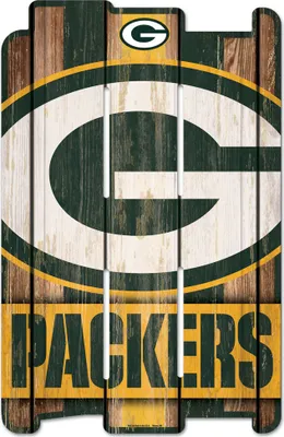 Produktbild von NFL Green Bay Packers Fence Plank Wood Sign Holzschild Holz 43x28cm Zaun