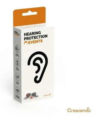 Produktbild von Crescendo Hearing Protection Gehörschutz Events, im Ohr, Grau, Thermoplastisches Elastomer (TPE), 16 dB