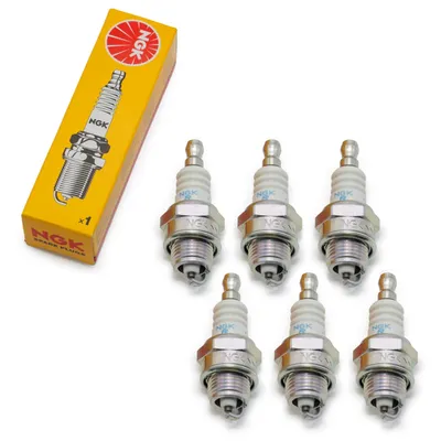 Produktbild von Zündkerzen Set NGK 6x BPMR7A Zündkerze entstört, Elektrodenabstand 0,75mm, Wärmewert 7, 4345 / 4626 / 4647 / 5959 / 6703 für Freischneider Motorsensen Motorkettensägen