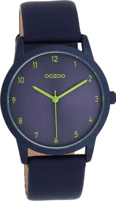 Produktbild von Oozoo Damen Armbanduhr blau Analog Timepieces Lederarmband D2UOC11174
