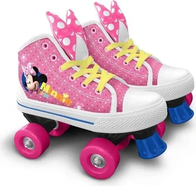 Obrázek produktu pro Kolečkové brusle Quad, Disney Minnie, velikost 28, dívčí, kolečka z PVC, vysoce odolný rám z PP