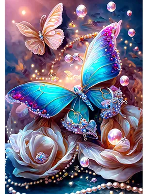 Productafbeelding van Diamond Painting Set - 5D Diamantverfset met motief "Droomlandschap" - Knutselset voor volwassenen en kinderen - 30x40 cm