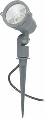 Zdjęcie produktu dla Reflektor LED RENDL GARY na kolcu szary, 10W, IP65, 3000K, 45°, 230V