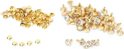 Produktbild von CHICIRIS DIY Leder Kleidung Kristallnieten Spikes, 50pc 8mm Dekorative Kleidungsstufen fr Taschen, Schuhe, Grtel (#1)