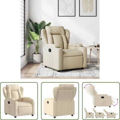 Obrázek produktu pro The Living Store Relaxsessel Creme Stoff