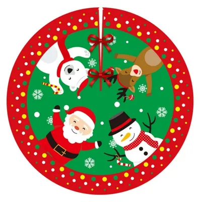 Immagine prodotto di Copri albero di Natale rosso, 90 cm, in tessuto