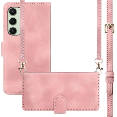 Imagen del producto de Funda Tipo Libro con Cuerda para Samsung Galaxy S24 FE - Rosa