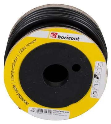 Produktbild von horizont Untergrundkabel 10m, Verbindungskabel, Zuleitungskabel, für Erdungspfähle, doppelt isoliert, für Weidezaun, Leiter aus verzinktem Eisendraht, 1,6 mm Durchmesser