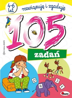 Obrázok produktu pre Książka dla dzieci 105 zadań. Ćwiczenia dla przedszkolaków