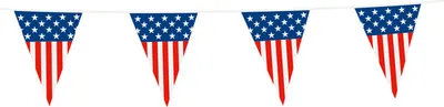 Produktbild von XL Wimpel Girlande aus Folie USA 10 Meter