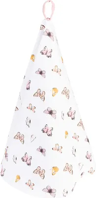 Produktbild von Clayre & Eef Geschirrtuch Ø 80 cm Beige Rosa Baumwolle Schmetterlinge