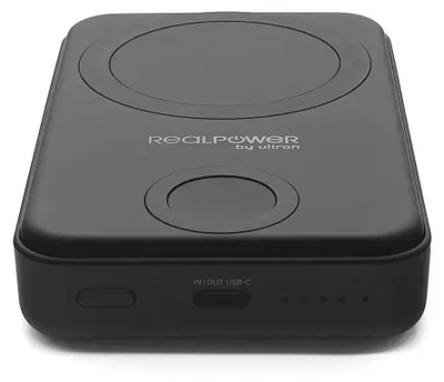 Obrázok produktu pre RealPower 444408, 10000 mAh, Bezdrôtové nabíjanie, Čierna