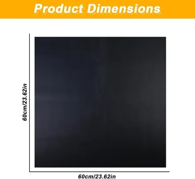 Schwarze Waschmaschinenhülle, 60 x 60 cm, Maßgeschneidert zuschneidbar für Waschmaschine oder Trockner