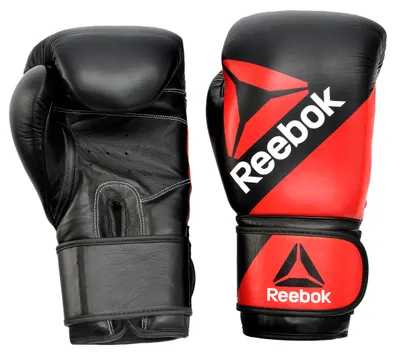 Produktbild von Reebok Combat Leder-Boxhandschuhe 10oz Rot/Schwarz