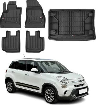 Immagine prodotto di Set di tappetini e fodere per bagagliaio OMAC per Fiat 500L 2012-2024 Gomma inferiore 5x